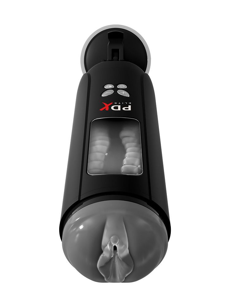 PDX Elite Ultimate Milker: Masturbator mit Akustik-Action, schwarz