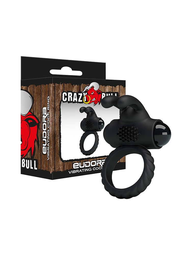 Crazy Bull Eudora: Vibro Penisring, schwarz