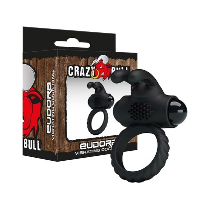 Crazy Bull Eudora: Vibro Penisring, schwarz Crazy Bull Eudora: Vibro Penisring, schwarz