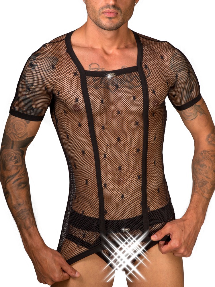 Eros Veneziani Net: T-Shirt, schwarz (S/M)