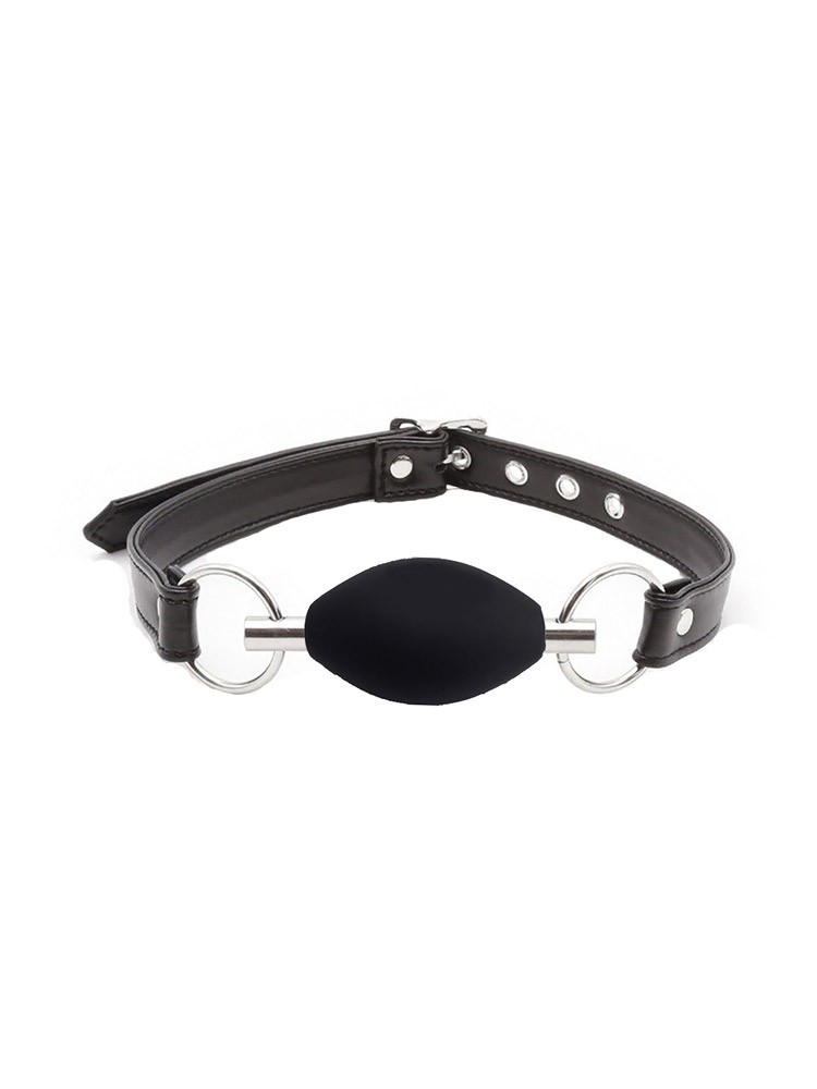 Black Label Silicone Oval Ball Gag: Ballknebel, schwarz