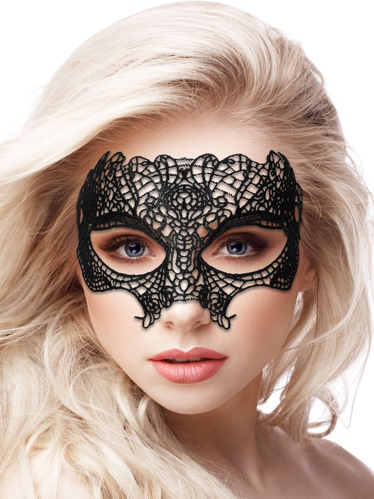 Ouch! Maske: Princess Black Lace, schwarz