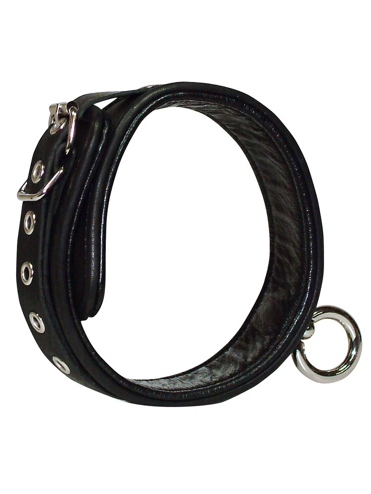 Leder-Halsfessel, schwarz