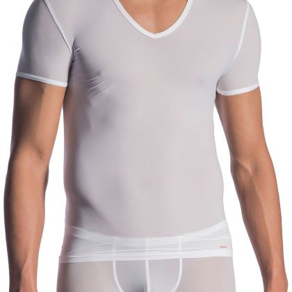 Olaf Benz RED0965: Phantom V-Neck-Shirt, weiß (S) Olaf Benz RED0965: Phantom V-Neck-Shirt, weiß (S)