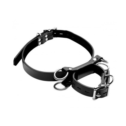 Strict Frog-Tie Restraints: Fuß-Oberschenkel-Fesseln, schwarz Strict Frog-Tie Restraints: Fuß-Oberschenkel-Fesseln, schwarz