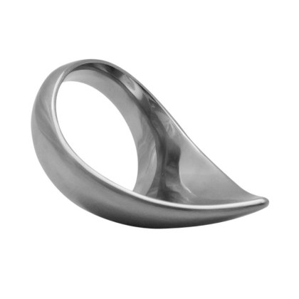 Black Label Stainless Steel Teardrop Cock Ring: Edelstahl-Penisring (45mm) Black Label Stainless Steel Teardrop Cock Ring: Edelstahl-Penisring (45mm)