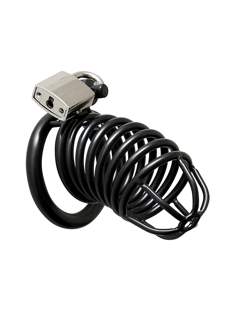 Metal Male Chastity Device: Metall Penis-Keuschheitskäfig, schwarz