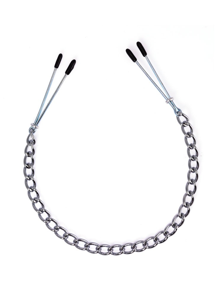 Metall-Nippelklemmen lang mit Kette