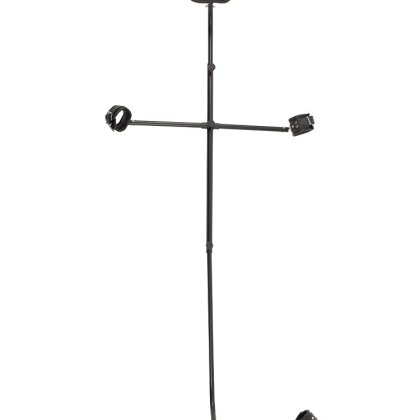 Pranger mit Lederfesseln, schwarz Pranger mit Lederfesseln, schwarz