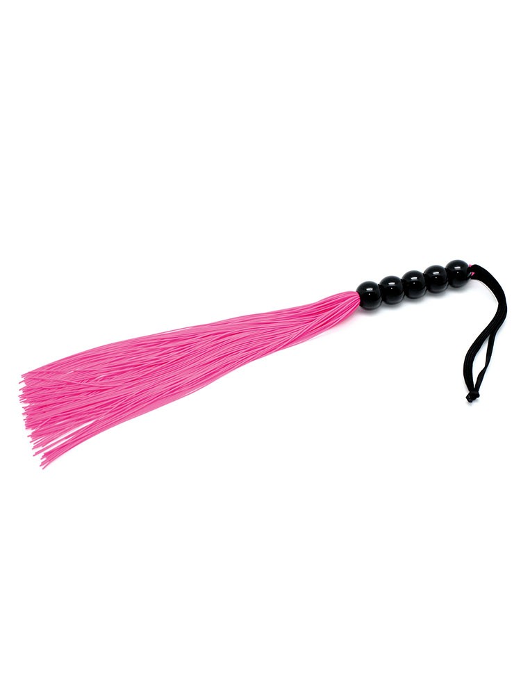 Silikon-Peitsche (38 cm), pink/schwarz
