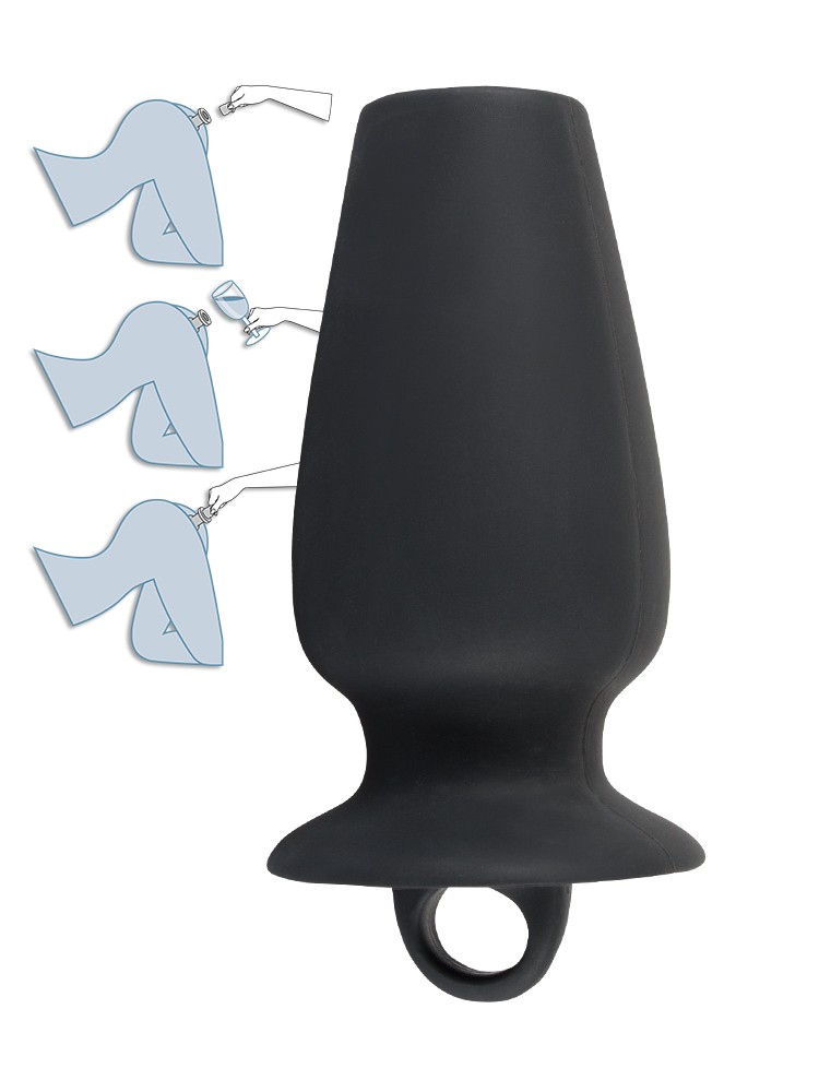 Lust Plug: Analtunnel mit Stopper, schwarz