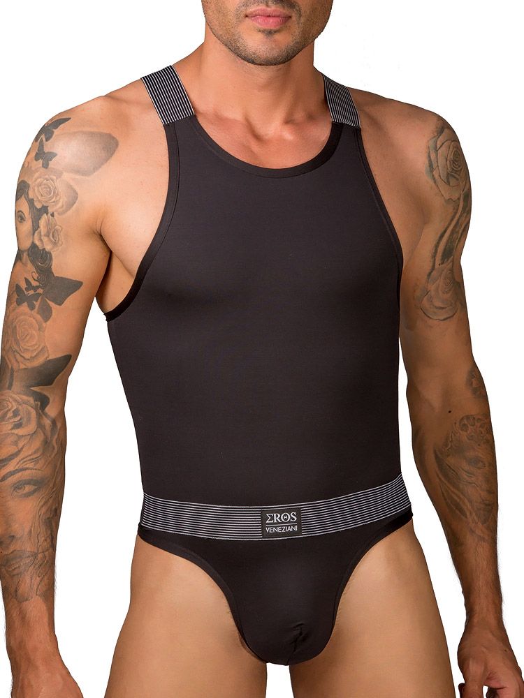 Eros Veneziani Cool Boy: Stringbody, schwarz (M/L)