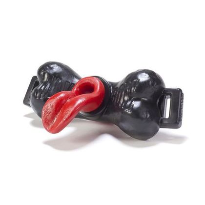 Milkbone Gag with Tongue Insert: Silikon-Knebel mit Zunge, schwarz/rot Milkbone Gag with Tongue Insert: Silikon-Knebel mit Zunge, schwarz/rot