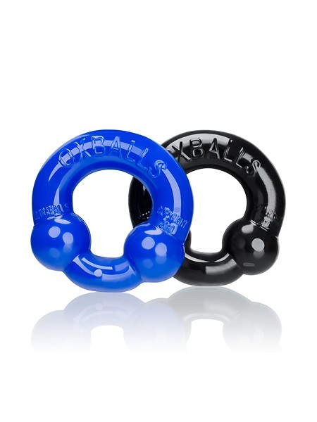 Ultraballs 2er Set Penisringe, schwarz/blau
