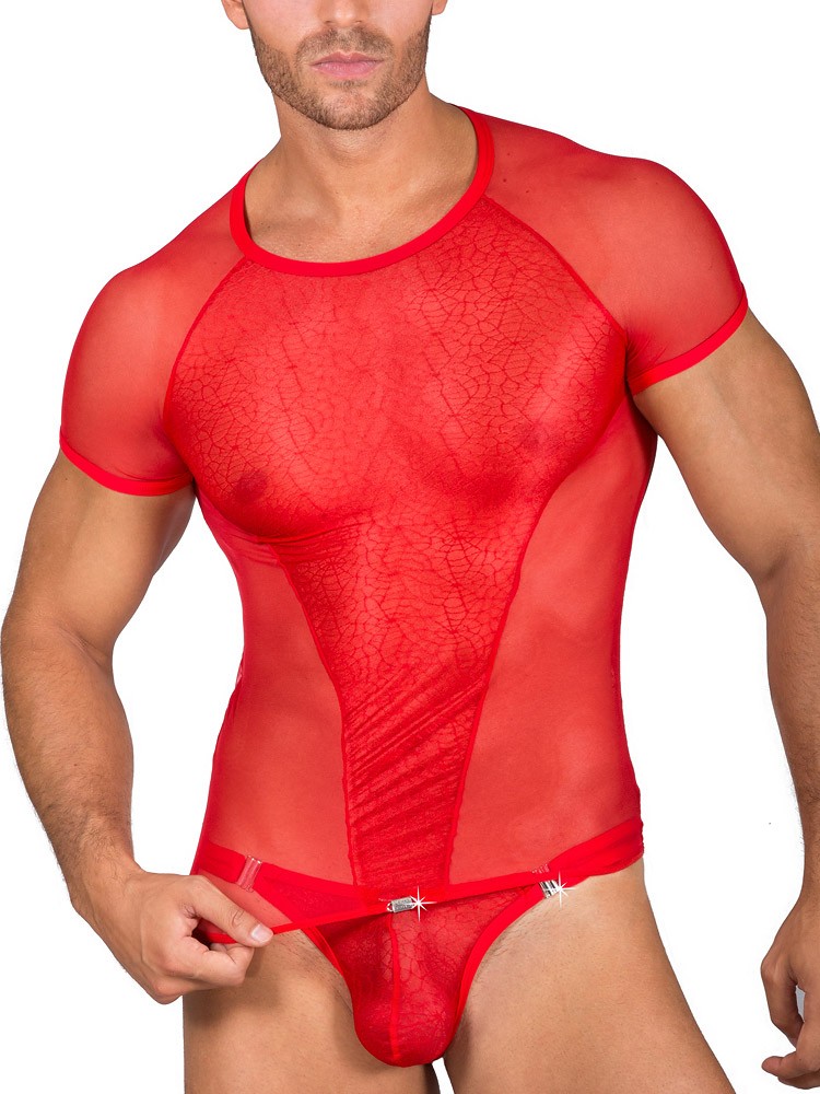 Eros Veneziani Bernardo: T-Shirt, rot (L/XL)