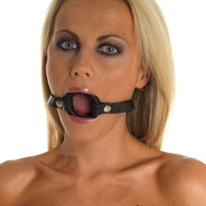 Leder-Ringknebel, schwarz Leder-Ringknebel, schwarz