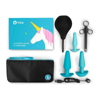 B-Vibe Anal Training & Education Set: Analplug-Set 7-teilig, türkis B-Vibe Anal Training & Education Set: Analplug-Set 7-teilig, türkis