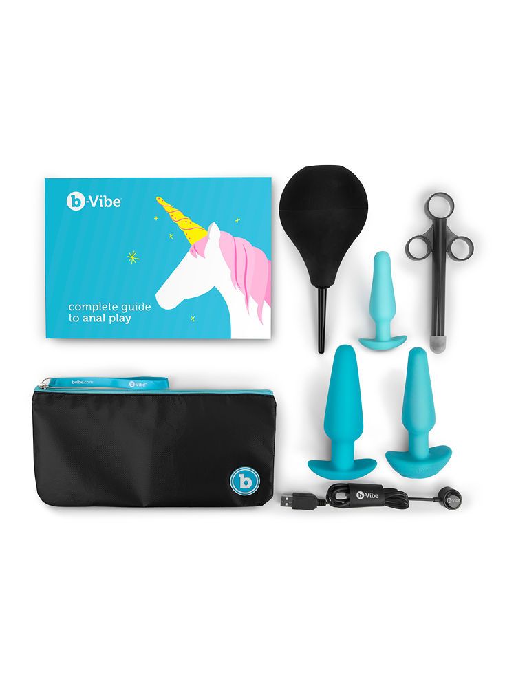 B-Vibe Anal Training & Education Set: Analplug-Set 7-teilig, türkis
