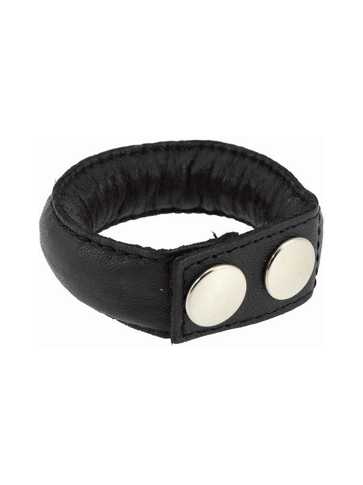 Leder-Penisriemen mit Gewicht (130g), schwarz