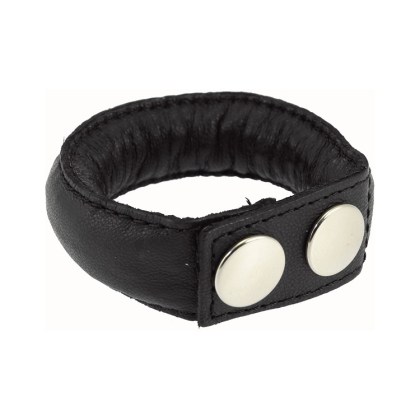 Leder-Penisriemen mit Gewicht (130g), schwarz Leder-Penisriemen mit Gewicht (130g), schwarz