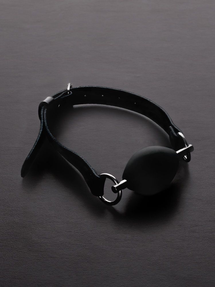 Triune Oval Silicone Ball Gag: Ball-Knebel, schwarz