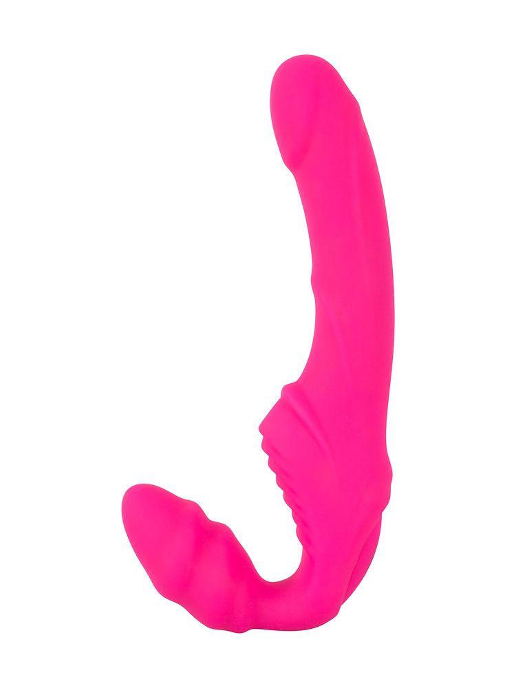 Vibrating Strapless Strap-On: Strap-On-Vibrator, pink