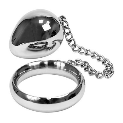 Donut Ring Anal Egg: Edelstahl-Penisring mit Analplug (45mm) Donut Ring Anal Egg: Edelstahl-Penisring mit Analplug (45mm)