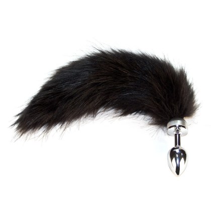 Edelstahl-Buttplug mit Plüschschwanz (180g) Edelstahl-Buttplug mit Plüschschwanz (180g)