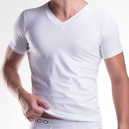 Unico Clasicos: V-Neck-Shirt, weiß (S) Unico Clasicos: V-Neck-Shirt, weiß (S)