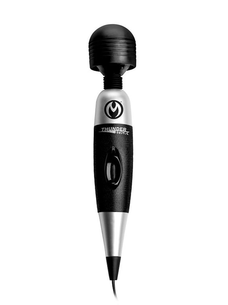 Master Series Thunderstick 2.0: Wandvibrator, schwarz/silber