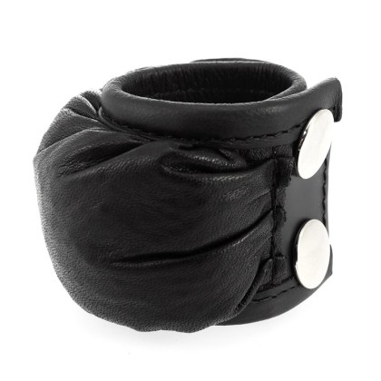 Leder-Hodenstretcher mit Gewicht (450g), schwarz Leder-Hodenstretcher mit Gewicht (450g), schwarz