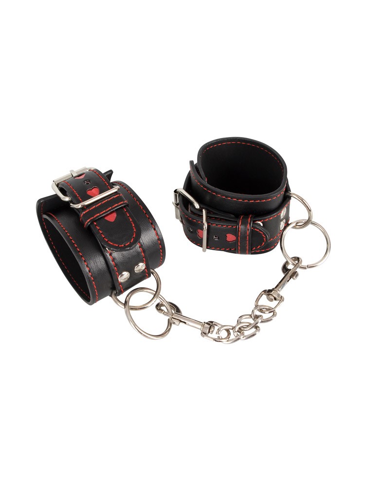 Bad Kitty Handfesseln, schwarz/rot