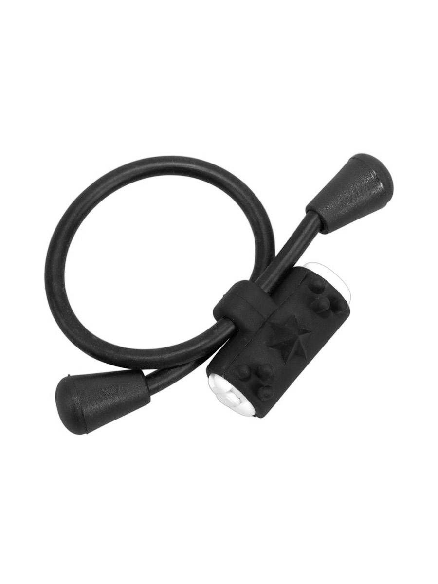 Silicone Cock: Vibro-Penisring, schwarz