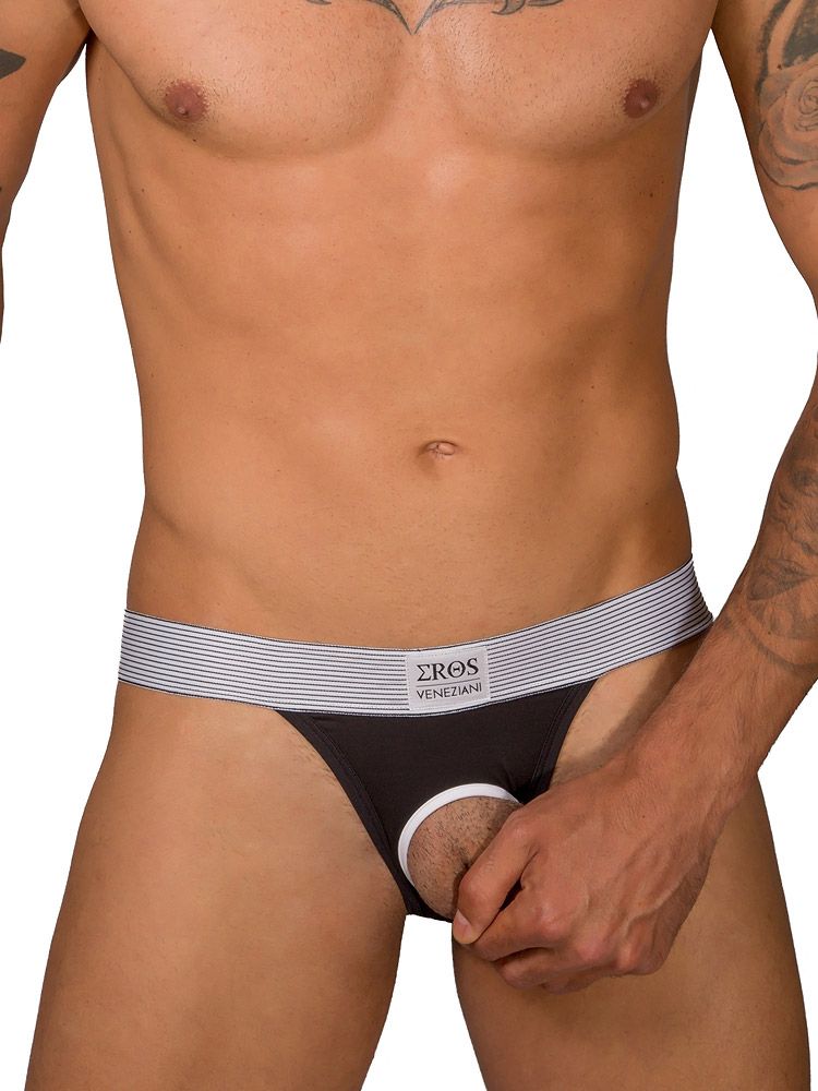 Eros Veneziani Cool Boy: Ouvertstring, schwarz (S/M)