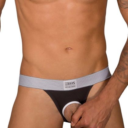 Eros Veneziani Cool Boy: Ouvertstring, schwarz (M/L) Eros Veneziani Cool Boy: Ouvertstring, schwarz (M/L)