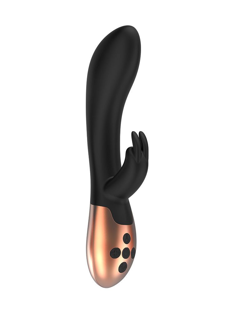 Elegance Opulent: Bunny-Vibrator mit Wärmefunktion, schwarz