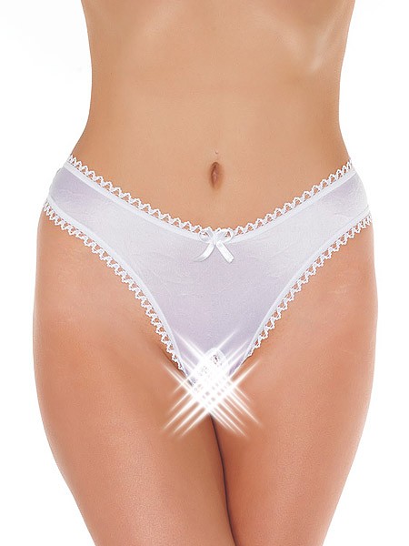 Ouvert-String, weiß (One Size)