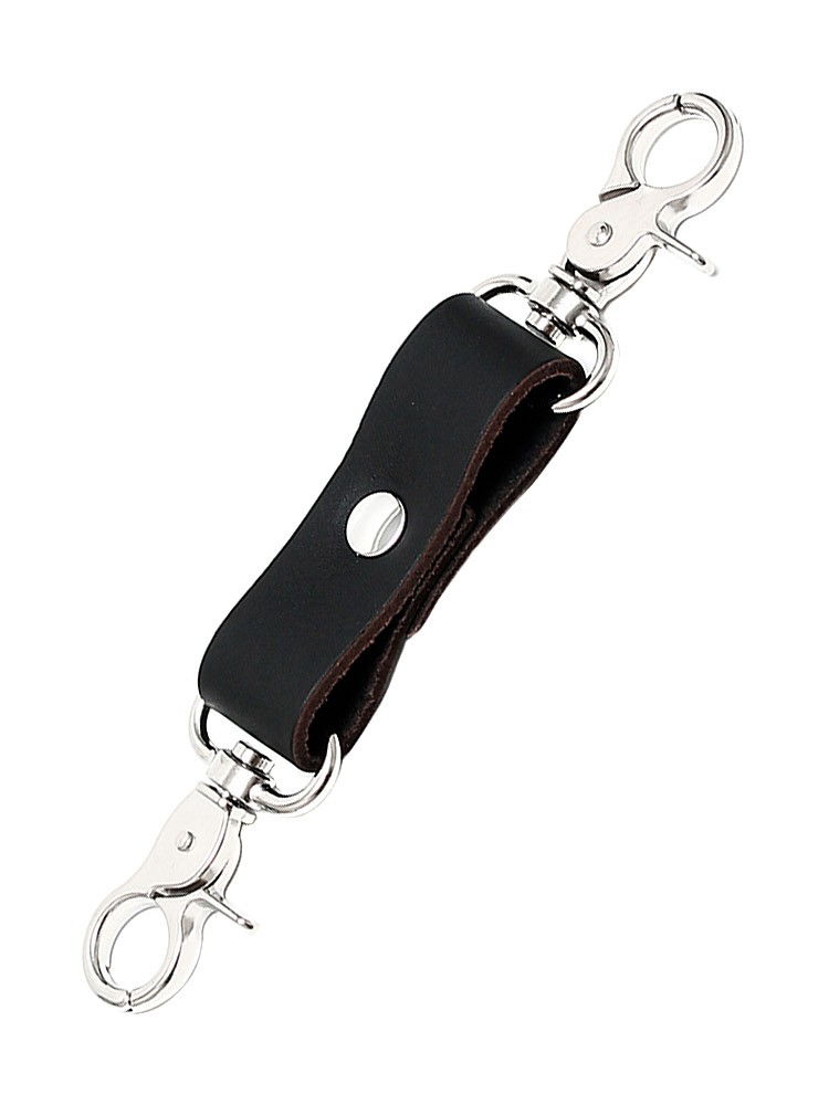 Leder-Hogtie-Verbindung, schwarz