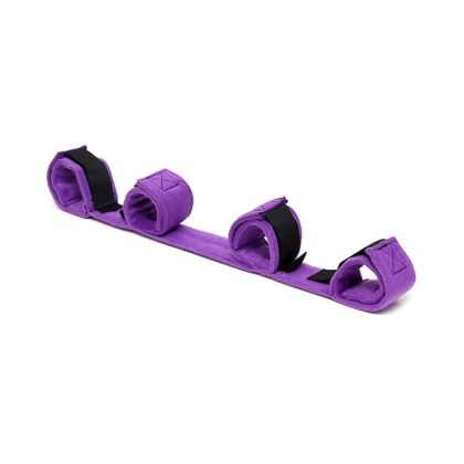 Softbondage Spreizstange mit Hand- und Fußfesseln, lila/schwarz Softbondage Spreizstange mit Hand- und Fußfesseln, lila/schwarz