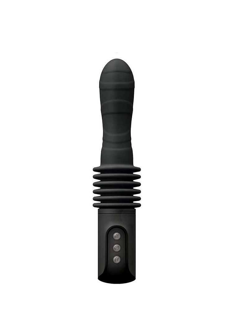 Renegade Deep Stroker: Stoßender Vibrator, schwarz