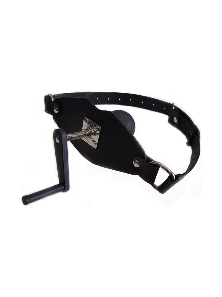 Black Label The Killer Ball Gag: Leder-Knebel mit Silikon-Ballknebel, schwarz
