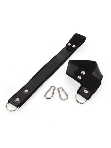 Leder-Hand-Hängefesseln, schwarz