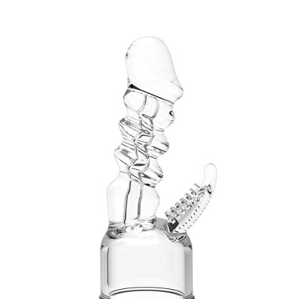 Power Wand Super Dong: Vibratoraufsatz, transparent Power Wand Super Dong: Vibratoraufsatz, transparent