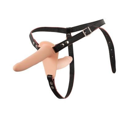 Strap-On-Vibrator mit 2 Dildos, hautfarben Strap-On-Vibrator mit 2 Dildos, hautfarben