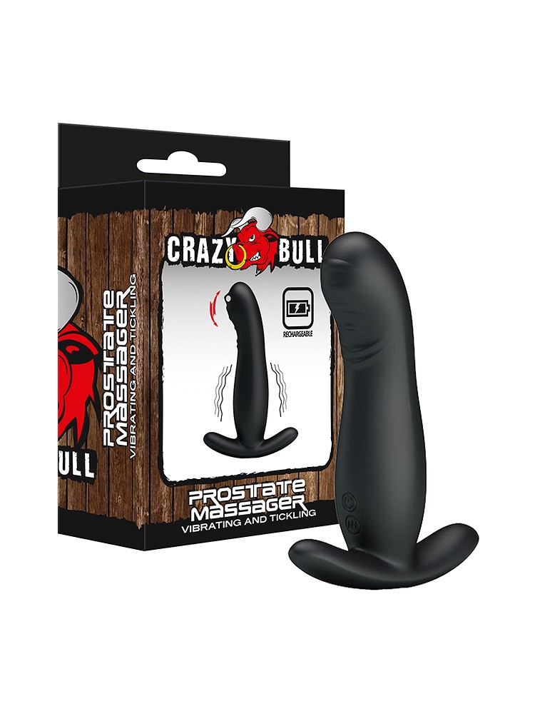 Crazy Bull Prostate Massager: Vibro Analplug, schwarz