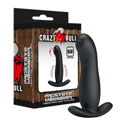 Crazy Bull Prostate Massager: Vibro Analplug, schwarz Crazy Bull Prostate Massager: Vibro Analplug, schwarz