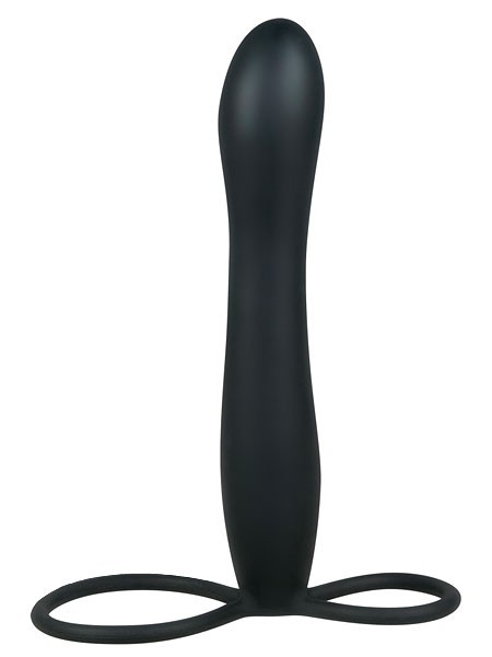 Anal Special Silicone: Analdildo mit Penisring, schwarz