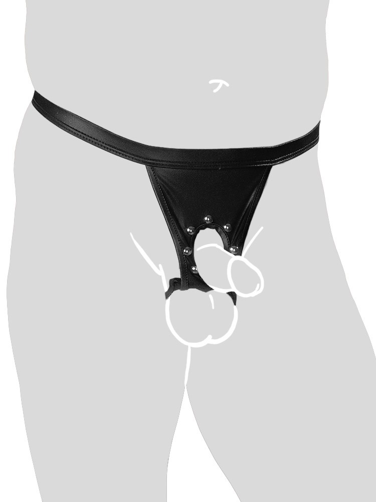 Male Power Fetish: Apollo Ouvertstring, schwarz (S/M)