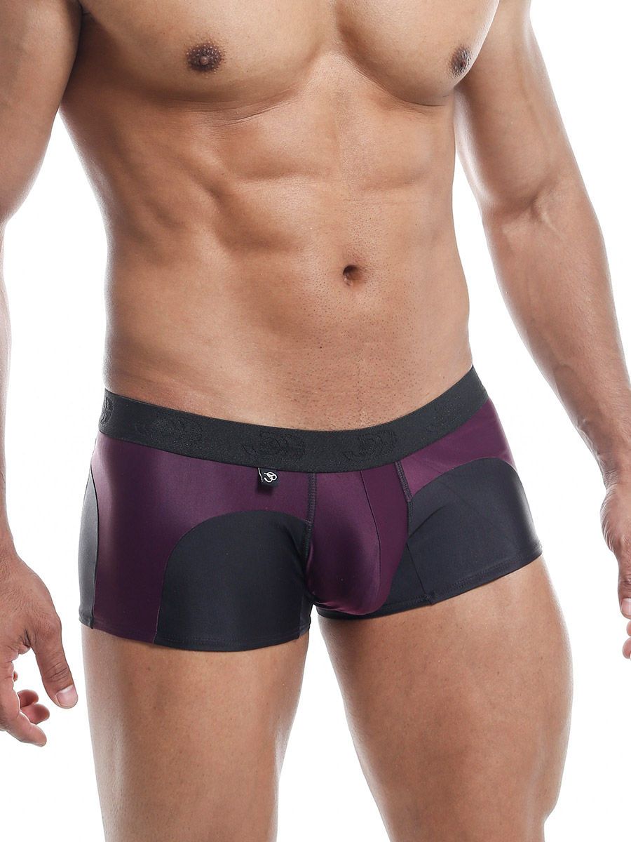 Joe Snyder PSU 02: Push-Up Boxer, schwarz/weinrot (S)