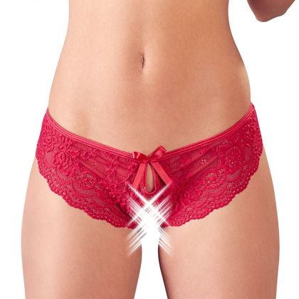 Ouvert-Spitzenslip, rot (S) Ouvert-Spitzenslip, rot (S)